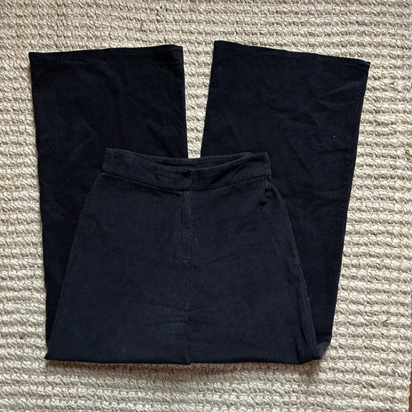 Julia Amory cord corduroy high waisted wide leg trousers pants S - Picture 2 of 8
